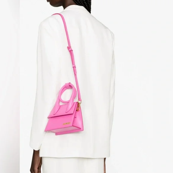 Jacquemus La Chiquita Noued Leather Logo Top Handle Bag